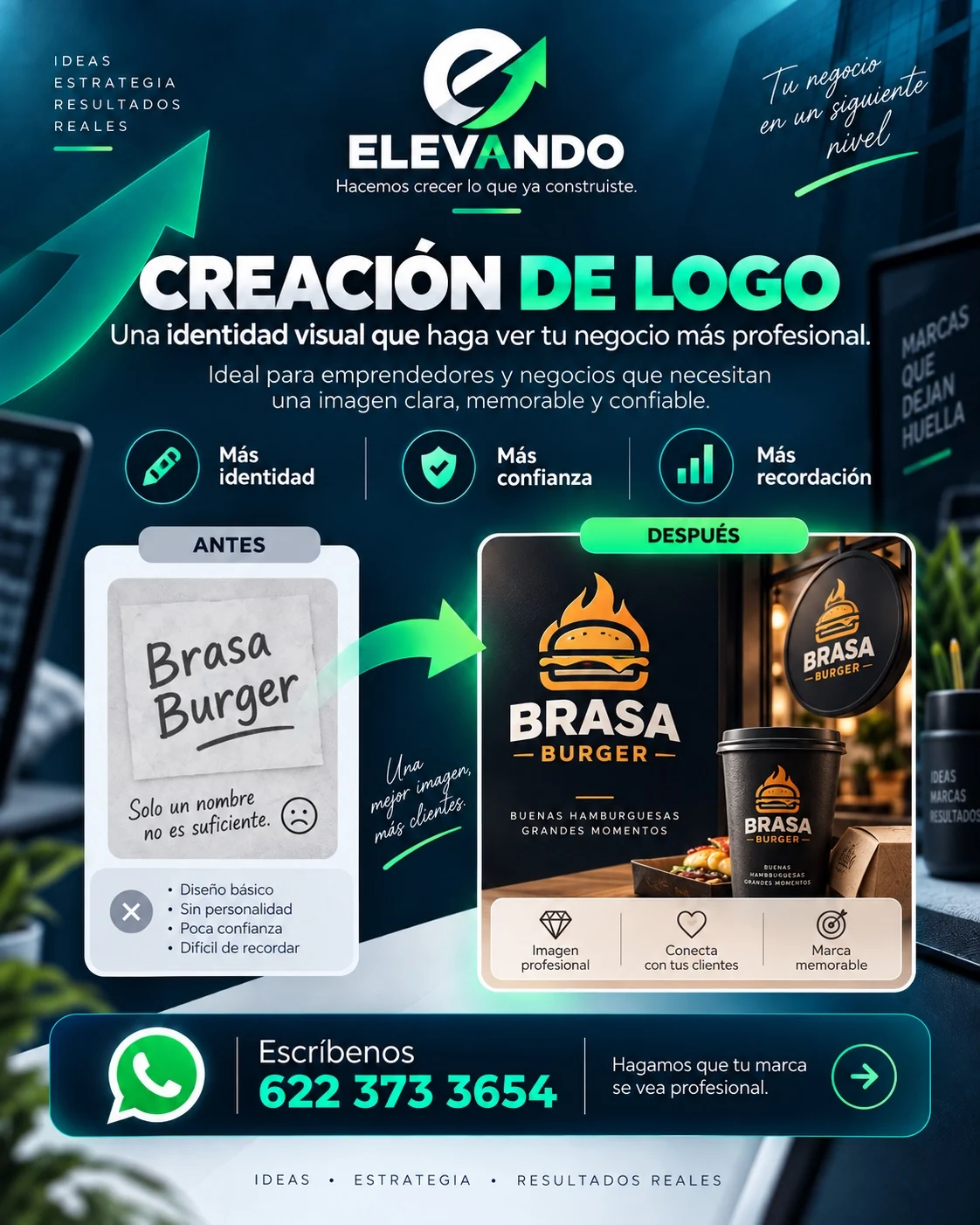 Ejemplo de desarrollo de logo para un negocio