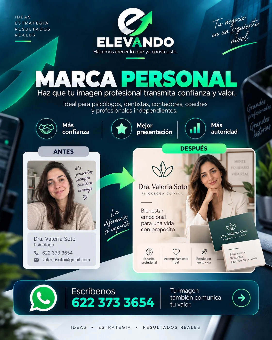 Ejemplo de identidad visual para una profesional
